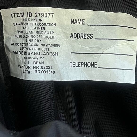 LL Bean Messenger Bag Nylon Burgundy Carryon Zipper Expandable Travel Laptop - Picture 9 of 16